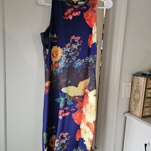 New York & Company Vibrant Floral Midi Dress